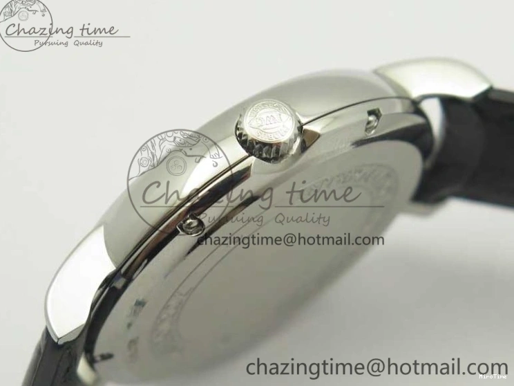 MIROTIME 0518 Portofino Automatic SS TWF 1:1 Best Edition Black Dial on Black Leather Strap A TravelReady 7199